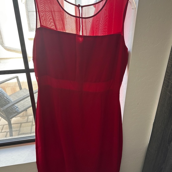Marc New York Crimson Red Illusion Dress - Picture 4 of 4